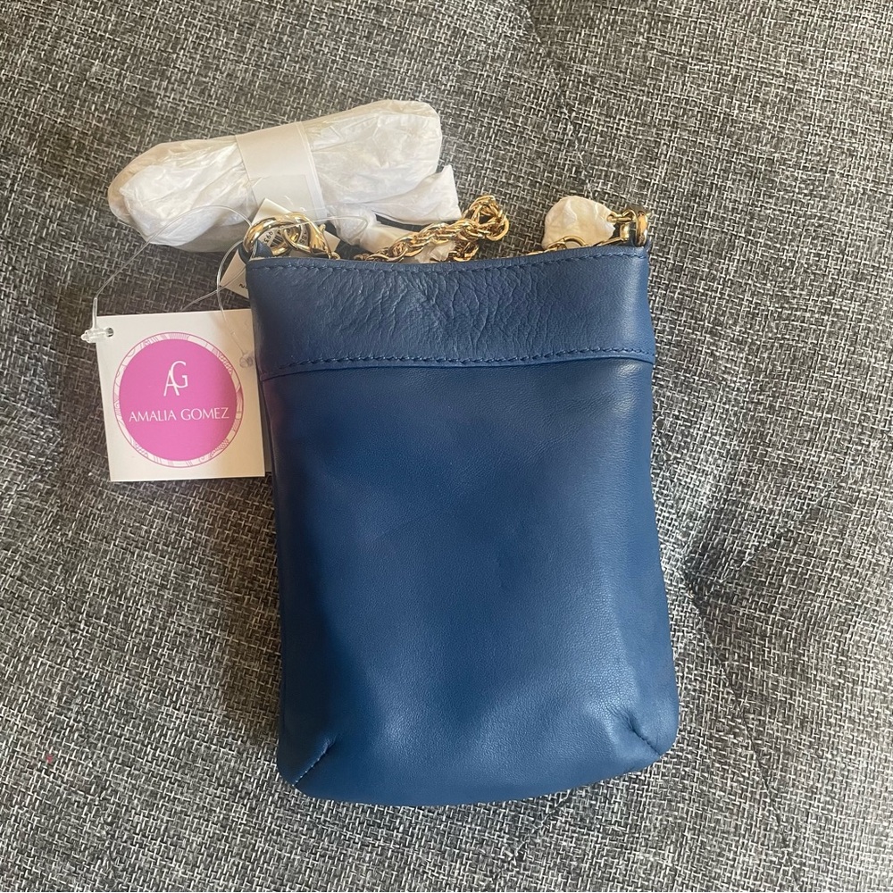 Blue Mini Crossbody Flip Bag